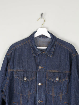 Men's Vintage Dark Blue Denim Jacket M/L - The Harlequin