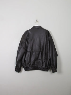 Men's Vintage Dark Brown Bomber Jacket L - The Harlequin