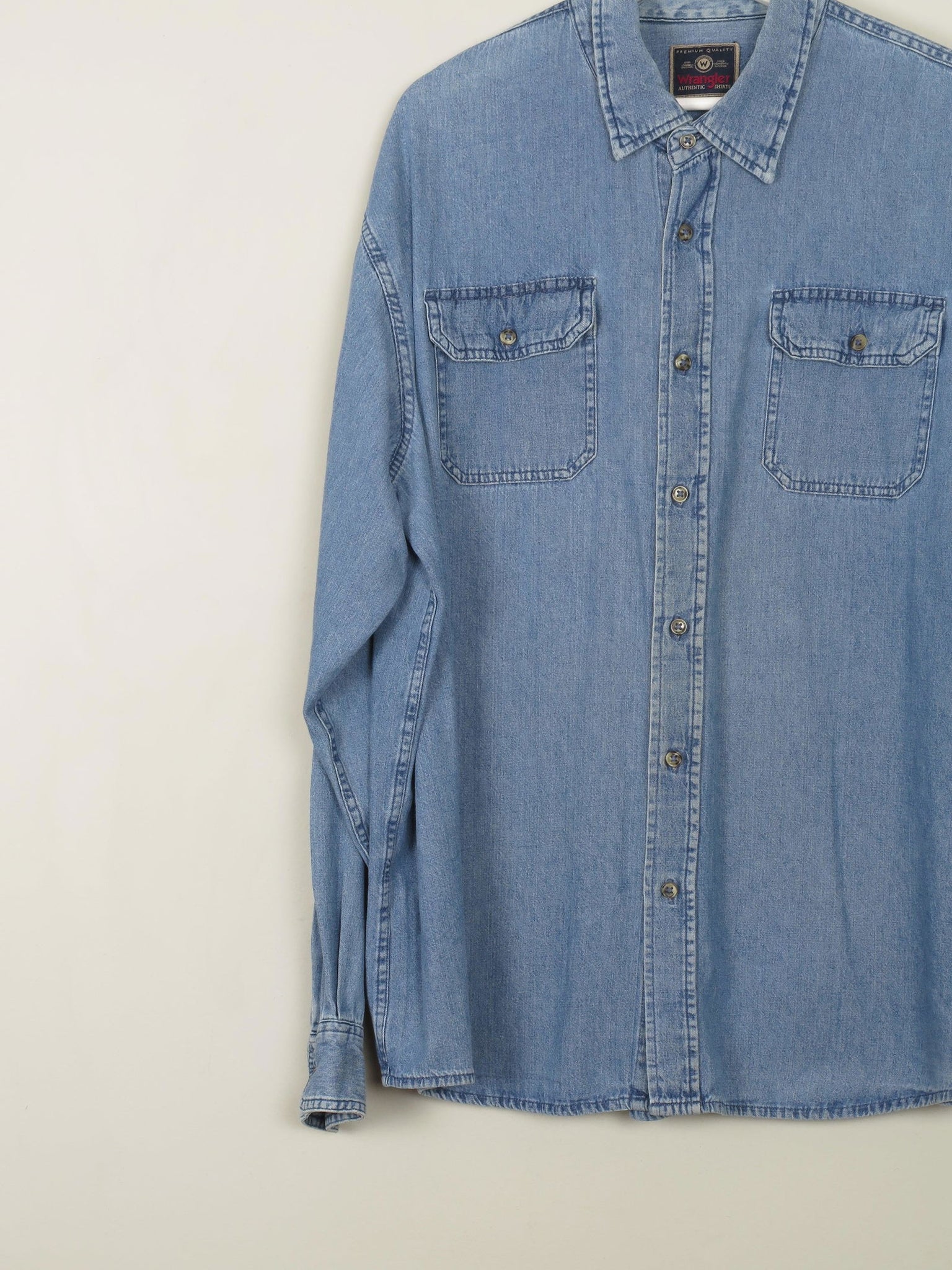 Men's Vintage Denim Shirt Wrangler L - The Harlequin