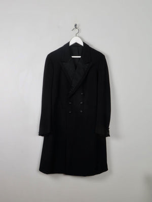 Men's Vintage Edwardian Black Frock Tail Coat 38/40 S/M - The Harlequin