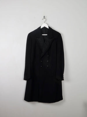 Men's Vintage Edwardian Black Frock Tail Coat 38/40 S/M - The Harlequin