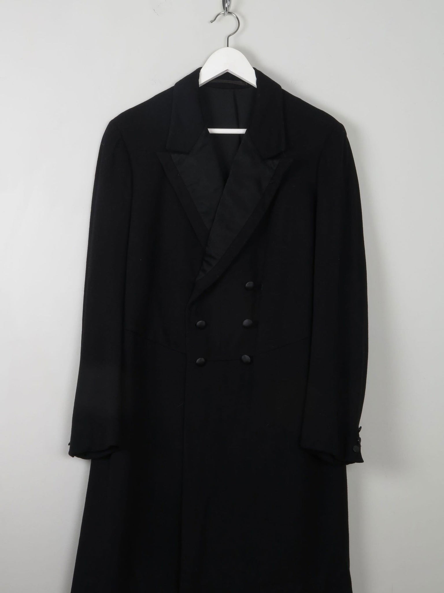 Men's Vintage Edwardian Black Frock Tail Coat 38/40 S/M - The Harlequin
