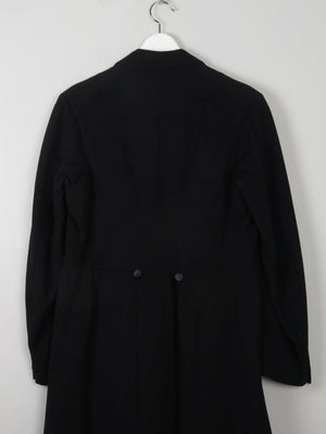 Men's Vintage Edwardian Black Frock Tail Coat 38/40 S/M - The Harlequin