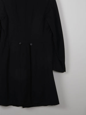 Men's Vintage Edwardian Black Frock Tail Coat 38/40 S/M - The Harlequin