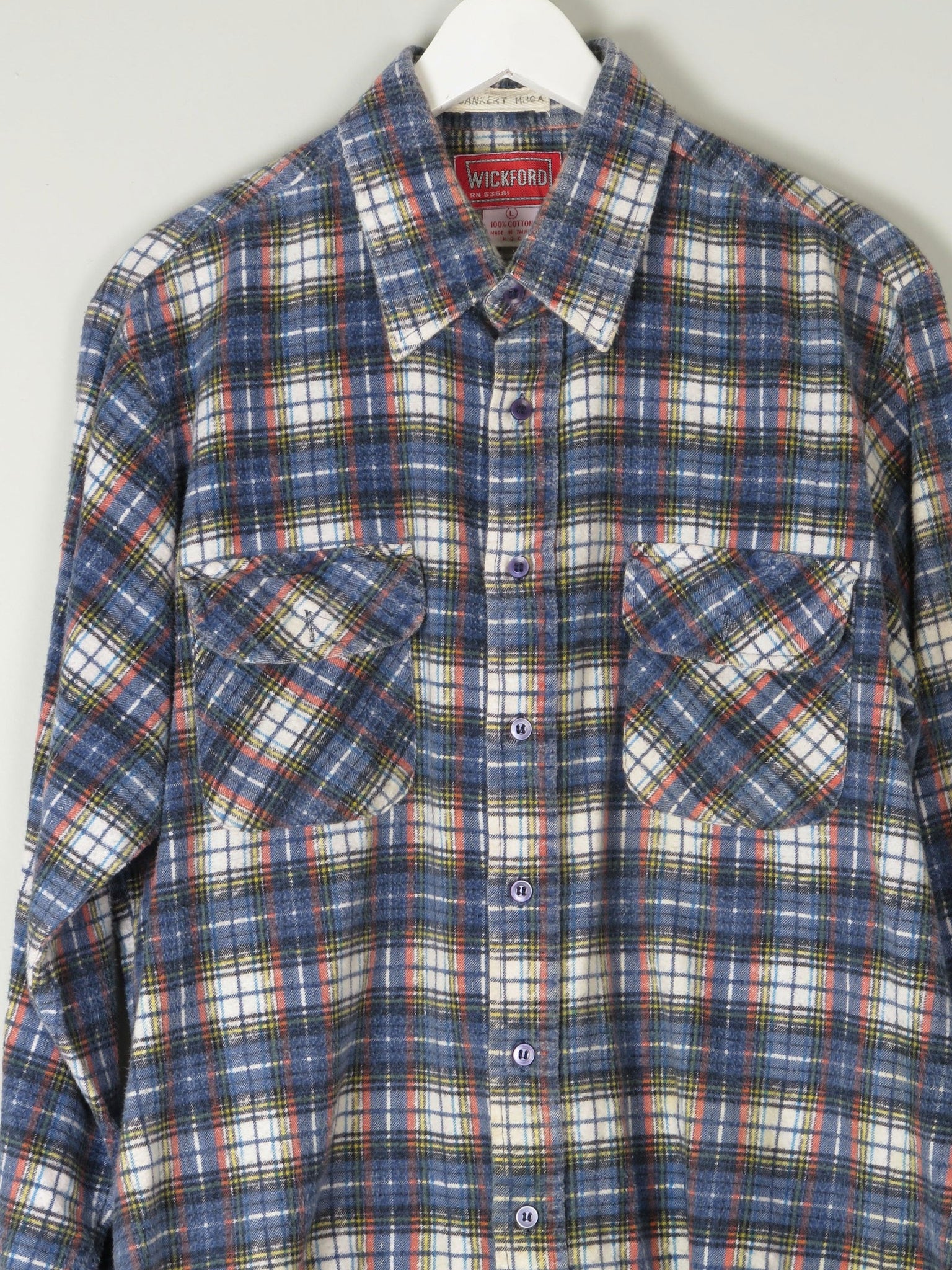 Men's Vintage Flannel Shirt M - The Harlequin