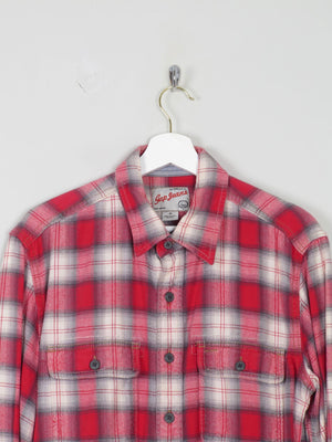 Men's Vintage Gap Flannel Shirt Red M - The Harlequin