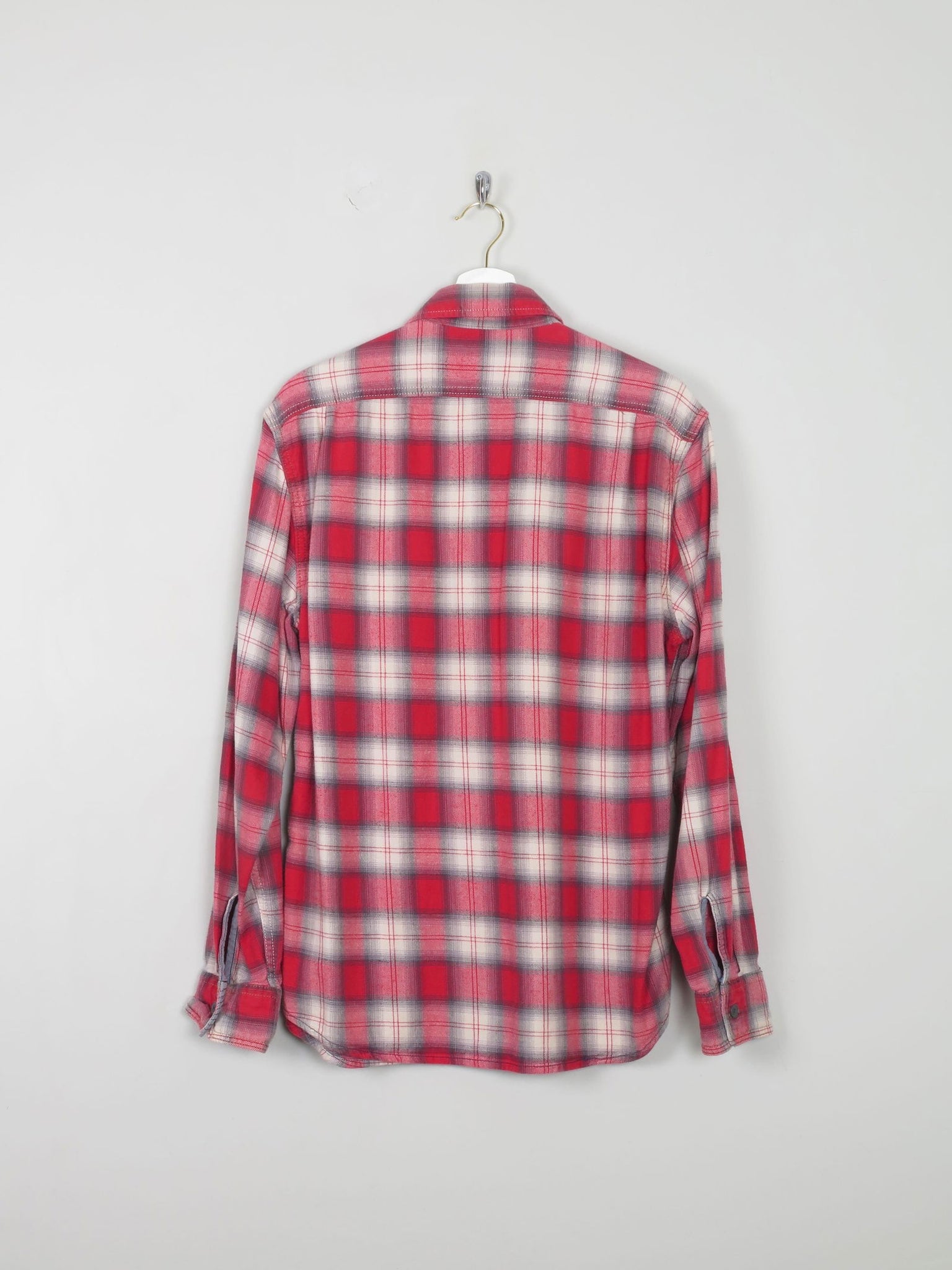 Men's Vintage Gap Flannel Shirt Red M - The Harlequin