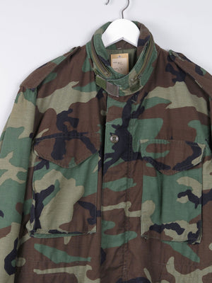 Men’s Vintage Green Camouflage Army Jacket L - The Harlequin