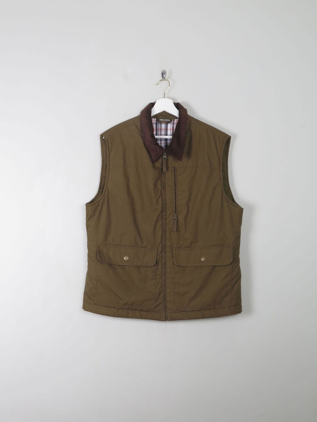 Men's Vintage Green Lined Gilet M - The Harlequin