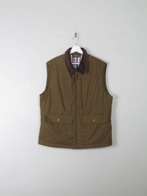 Men's Vintage Green Lined Gilet M - The Harlequin
