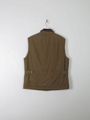 Men's Vintage Green Lined Gilet M - The Harlequin