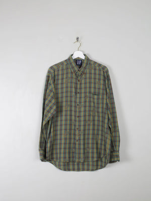 Men's Vintage Green Printed Gap Shirt M - The Harlequin