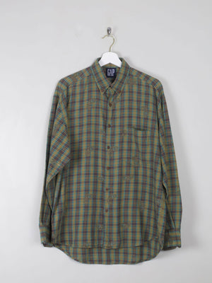 Men's Vintage Green Printed Gap Shirt M - The Harlequin
