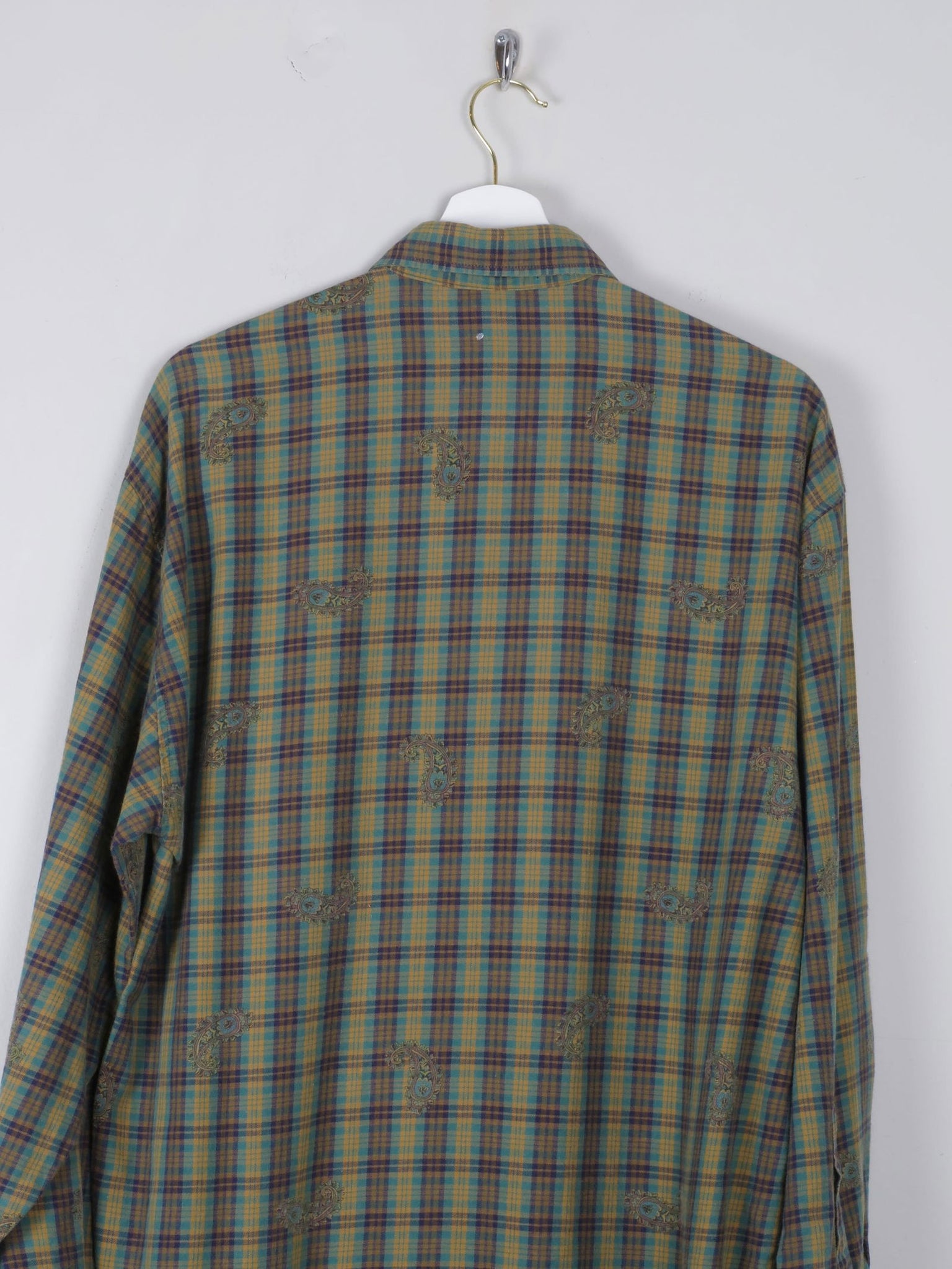 Men's Vintage Green Printed Gap Shirt M - The Harlequin