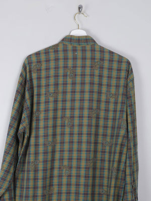 Men's Vintage Green Printed Gap Shirt M - The Harlequin