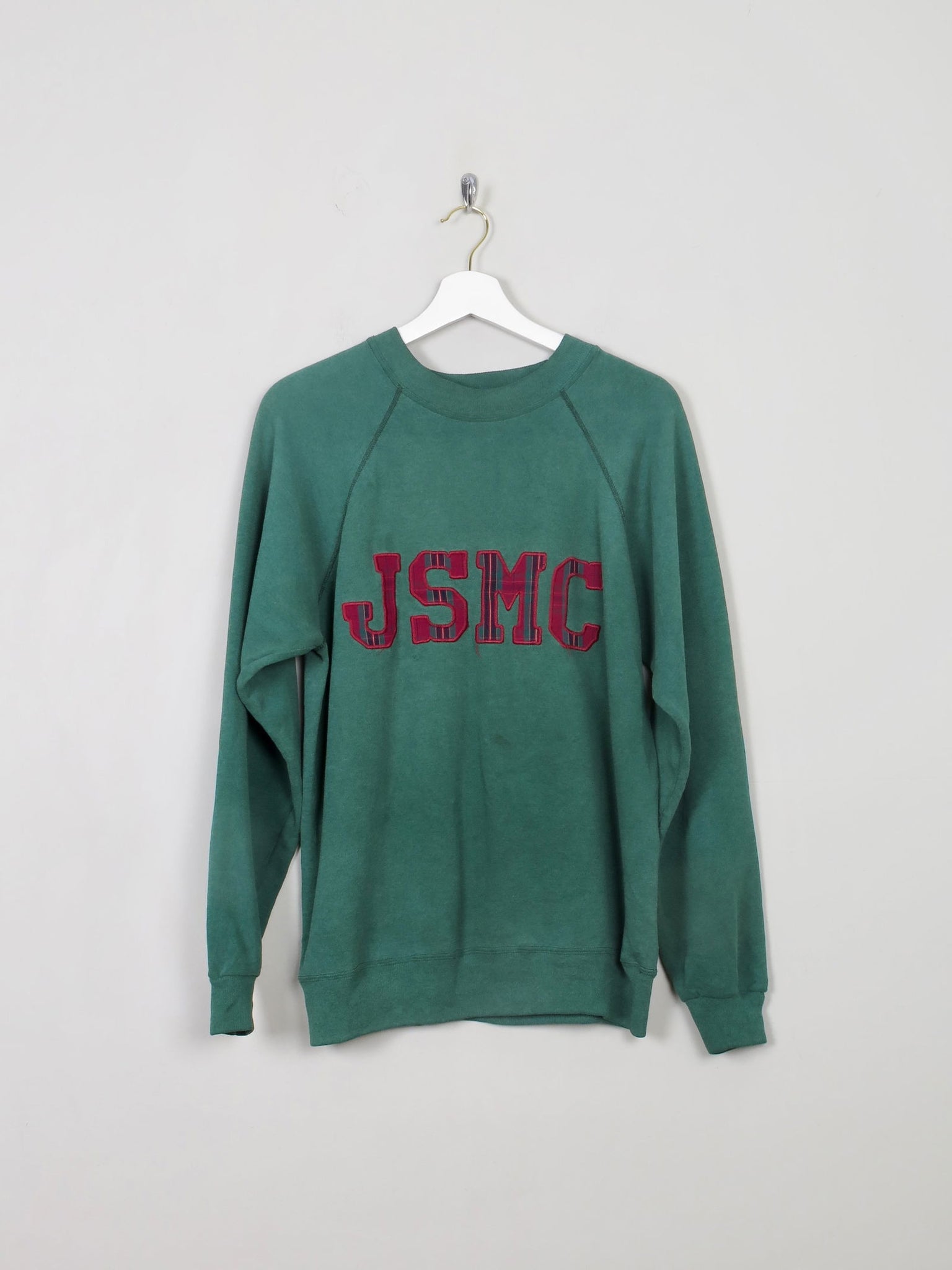 Men's Vintage Green Sweatshirt With Logo L - The Harlequin