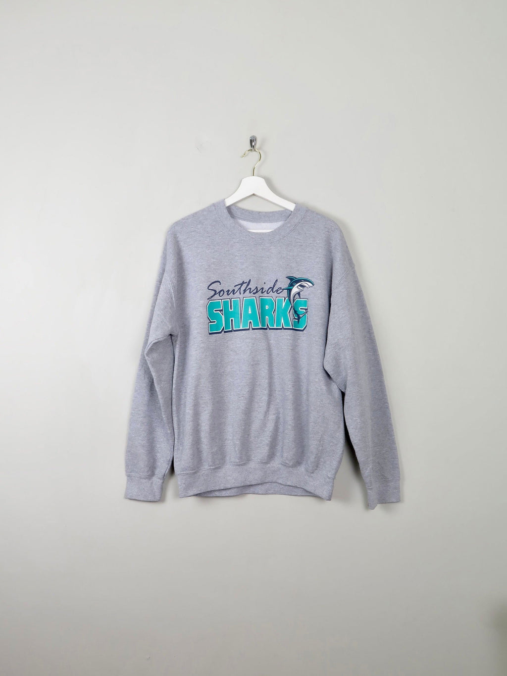 Men's Vintage Grey Shark Sweatshirt M - The Harlequin