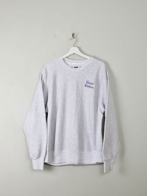Men's Vintage Grey Sweatshirt L - The Harlequin