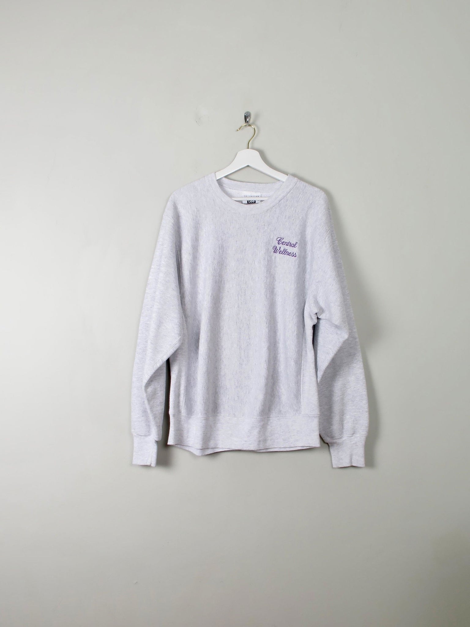 Men's Vintage Grey Sweatshirt L - The Harlequin
