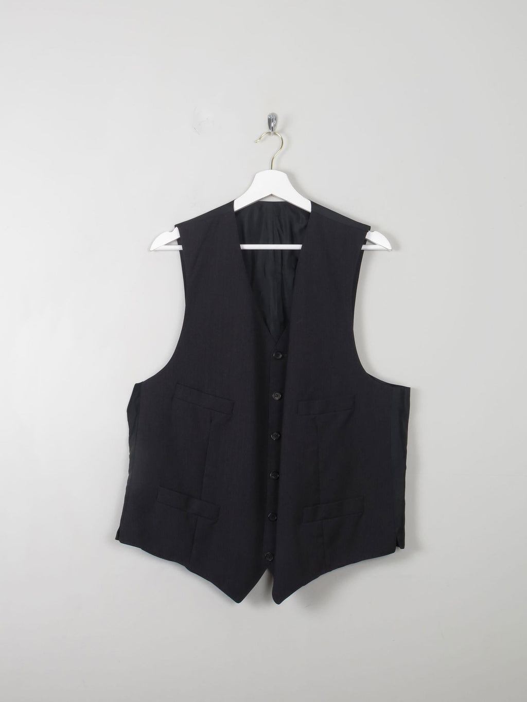 Men's Vintage Grey Waistcoat 44" - The Harlequin
