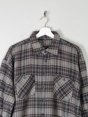 Men's Vintage Heavy Flannel Wool Feel Shirt XL - The Harlequin