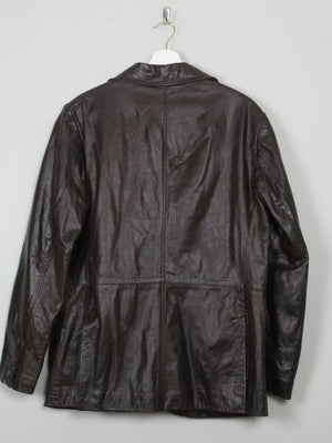 Men's Vintage Leather Dark Brown Jacket S - The Harlequin
