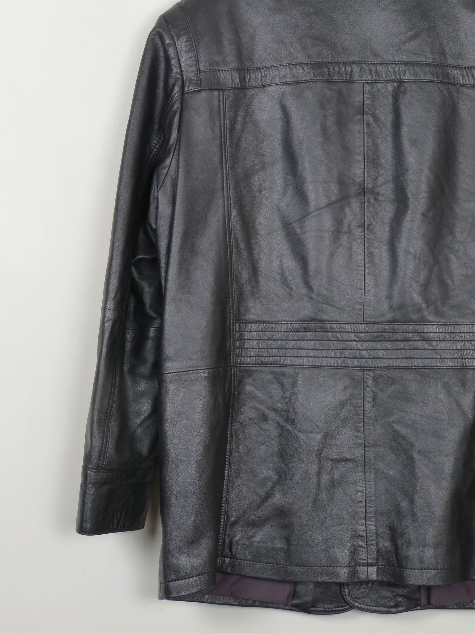 Men's Vintage Leather Jacket Black L - The Harlequin