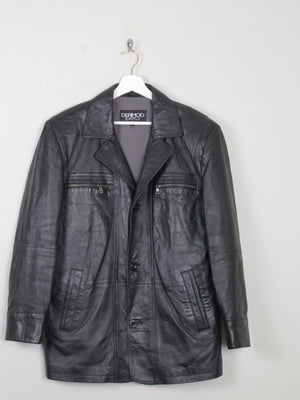 Men's Vintage Leather Jacket Black L - The Harlequin