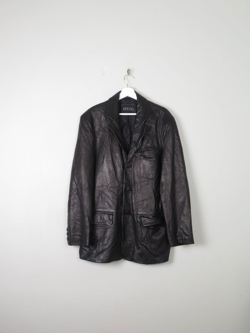 Men's Vintage Leather Jacket Black M - The Harlequin