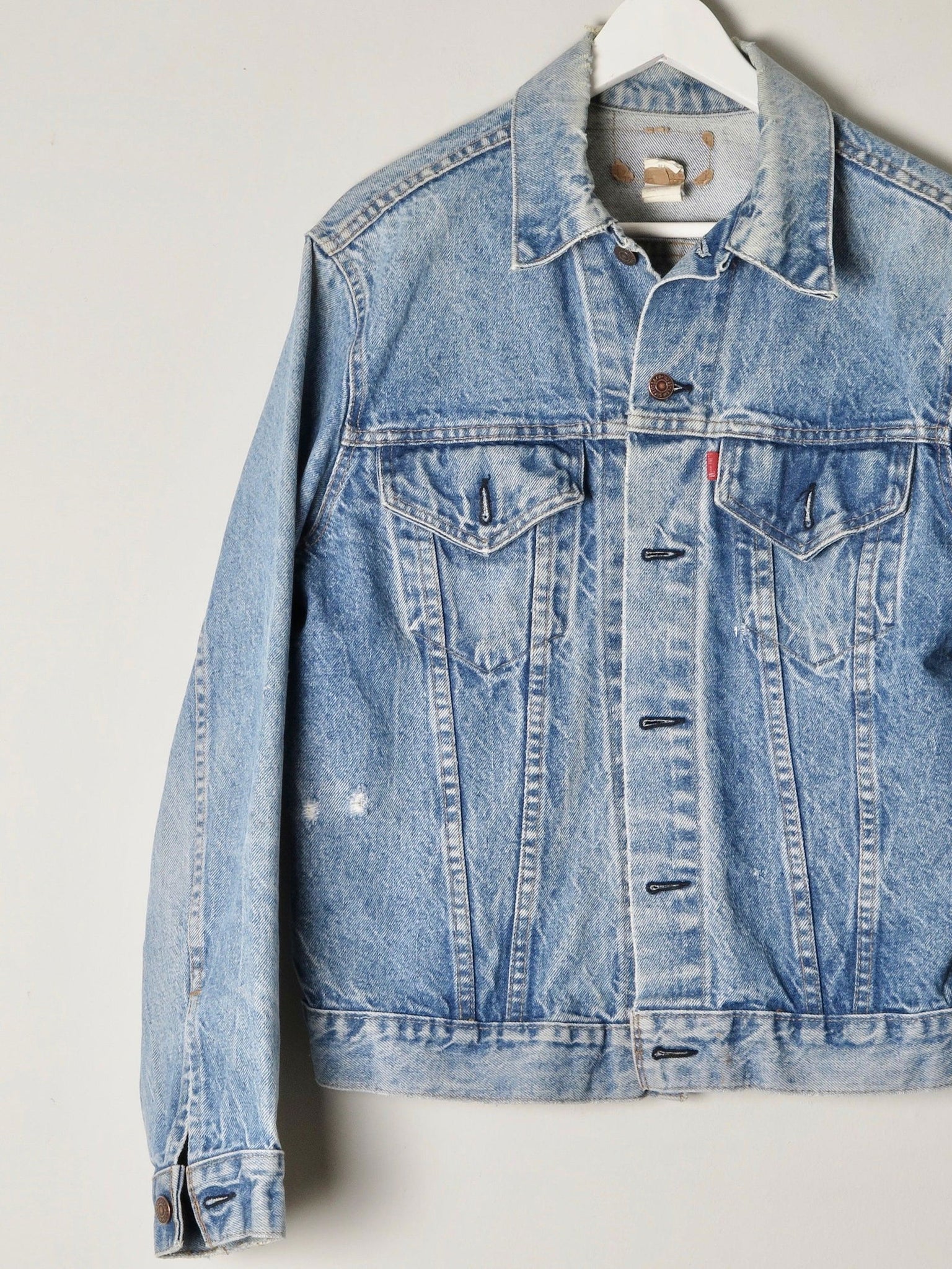 Men’s Vintage Levi’s Denim Trucker Jacket S - The Harlequin