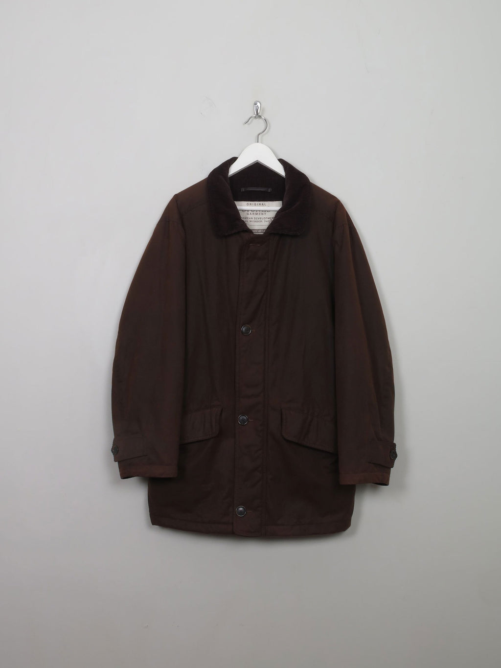 Men's Vintage Lined Brown Wax Jacket M/L - The Harlequin