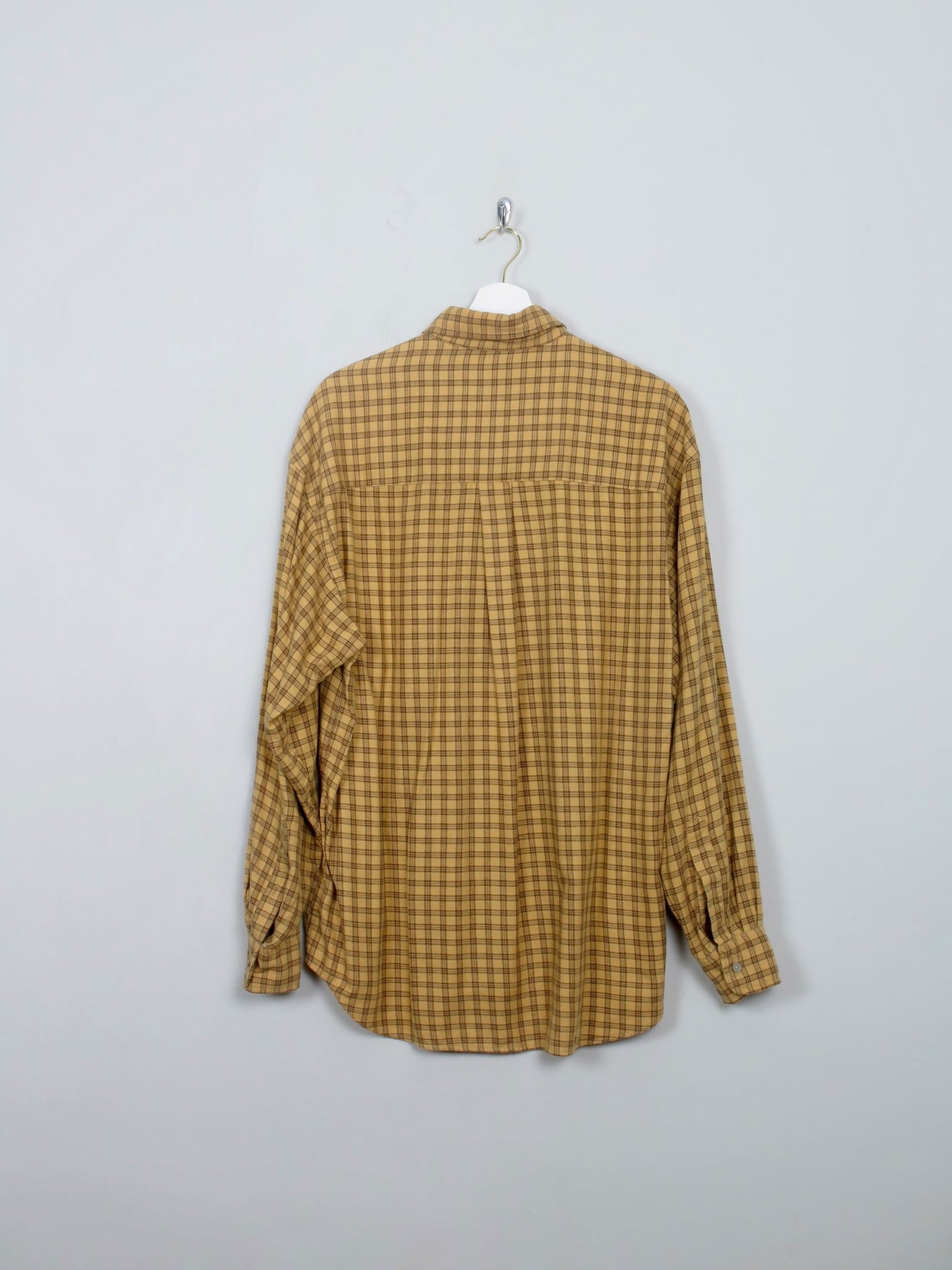 Men's Vintage Mustard Haggar Flannel Shirt L - The Harlequin