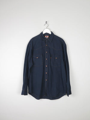 Men's Vintage Navy/Black Levis Denim Shirt XL - The Harlequin