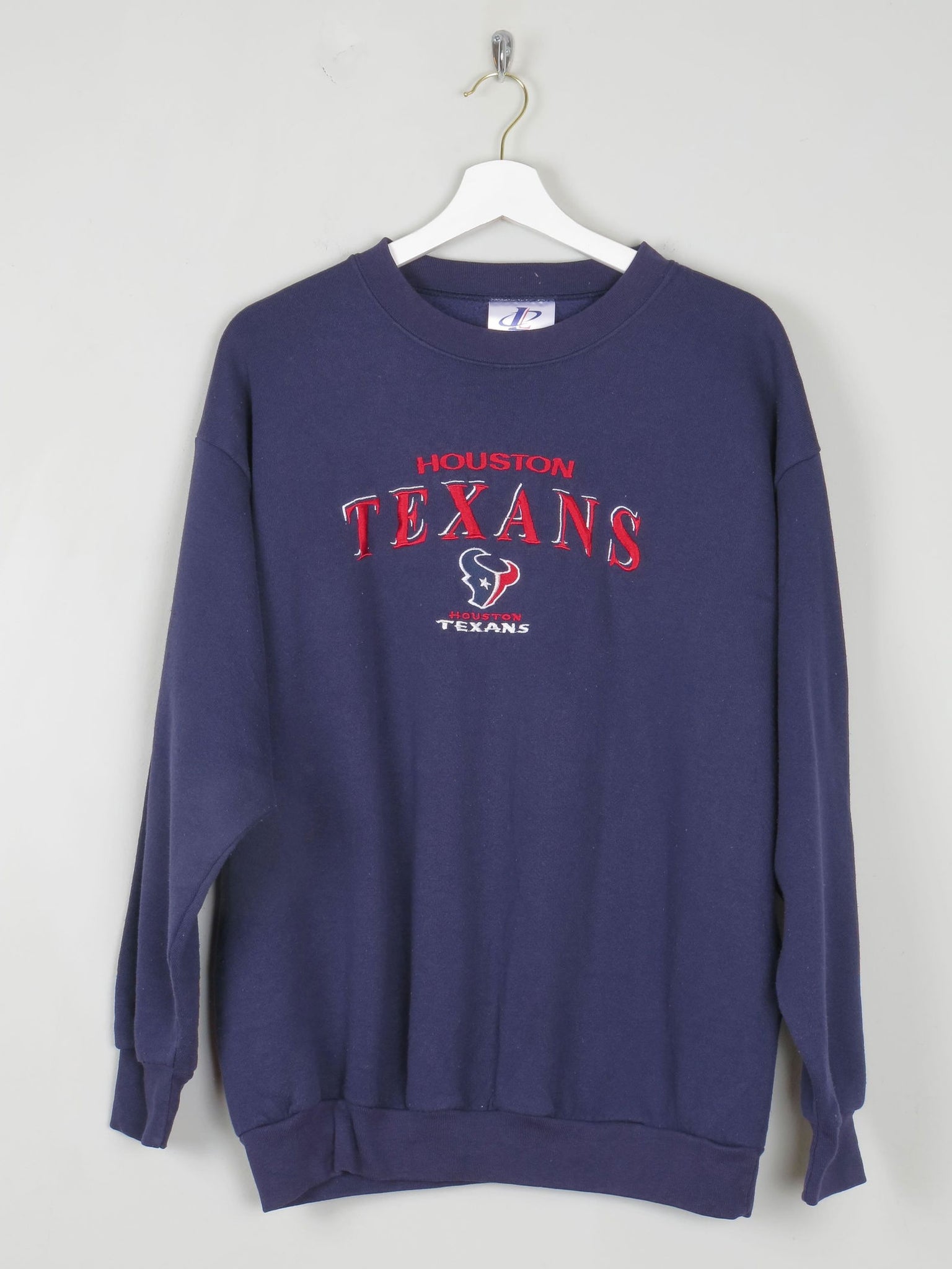 Men's Vintage Navy Houston Texans Sweatshirt M - The Harlequin