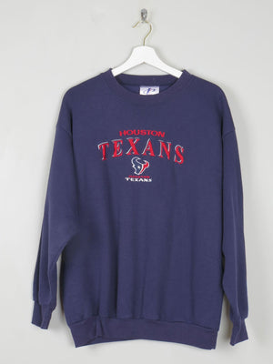 Men's Vintage Navy Houston Texans Sweatshirt M - The Harlequin