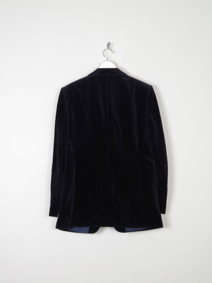 Men's Vintage Navy Tailored Velvet Jacket 40/42 M - The Harlequin