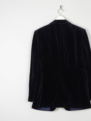 Men's Vintage Navy Tailored Velvet Jacket 40/42 M - The Harlequin