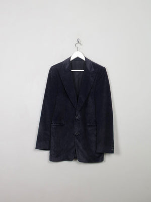 Men's Vintage Navy Velvet Jacket 38" - The Harlequin