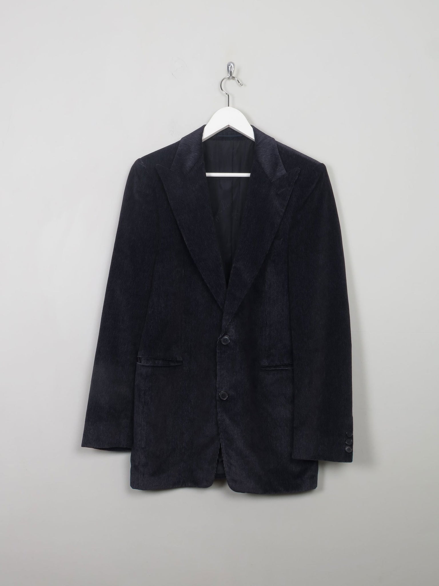Men's Vintage Navy Velvet Jacket 38" - The Harlequin