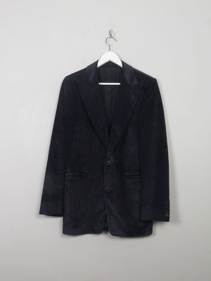 Men's Vintage Navy Velvet Jacket 38" - The Harlequin