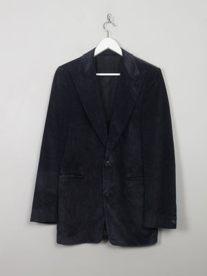 Men's Vintage Navy Velvet Jacket 38" - The Harlequin