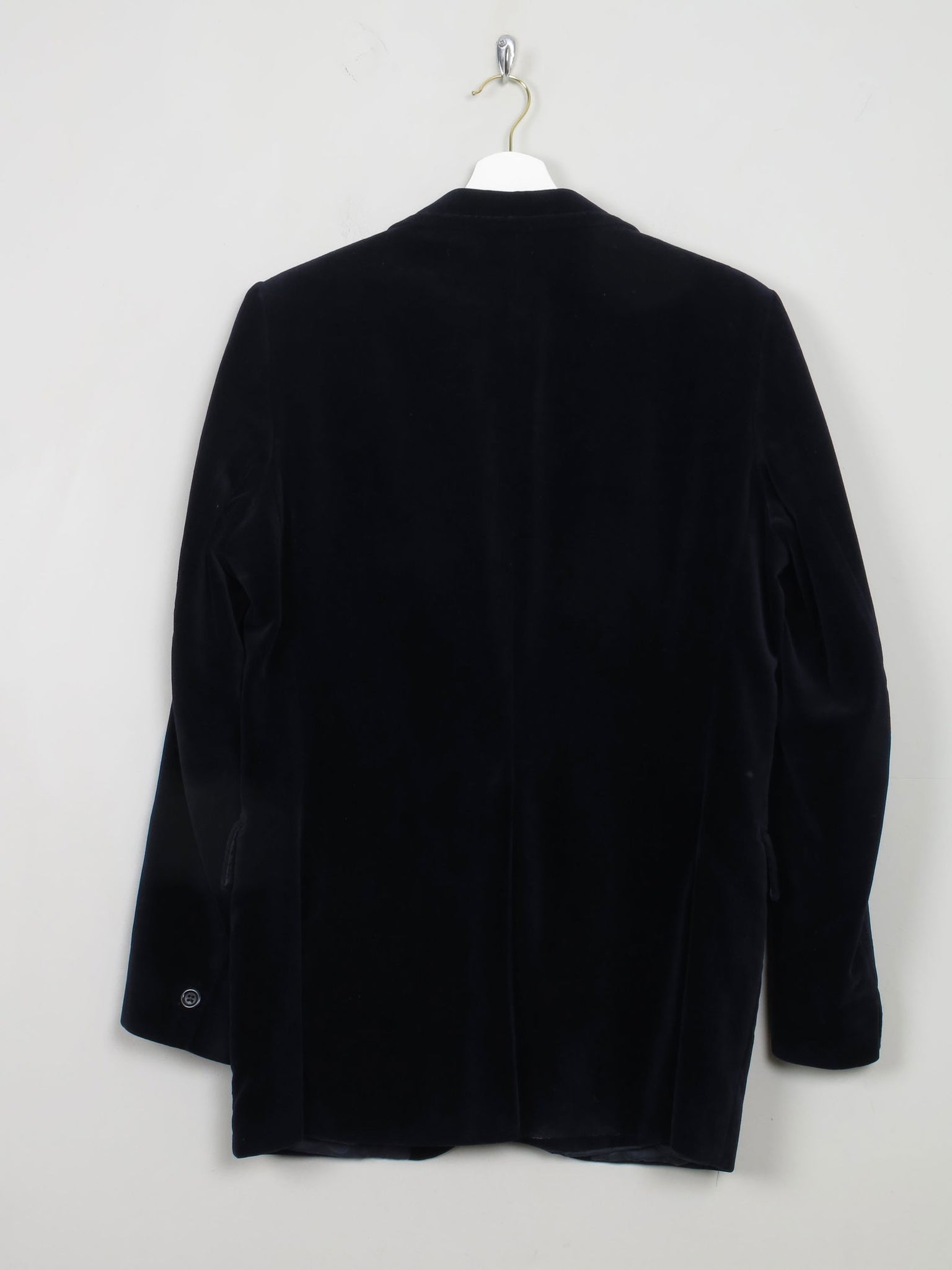 Men's Vintage Navy Velvet Jacket S/38 - The Harlequin