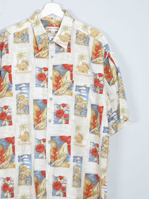 Men's Vintage Pierre Cardin Hawaiian Style Shirt XL - The Harlequin
