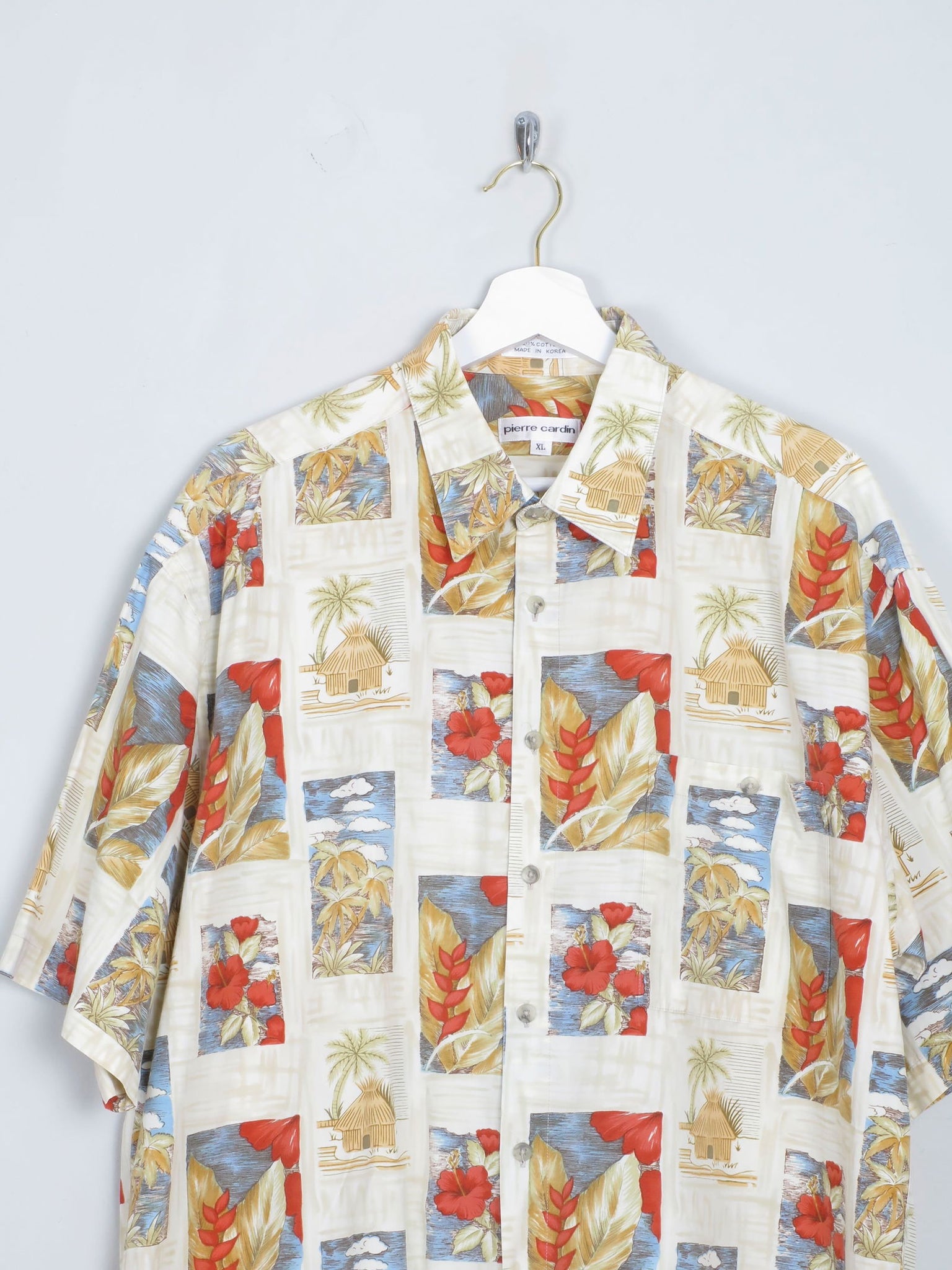 Men's Vintage Pierre Cardin Hawaiian Style Shirt XL - The Harlequin