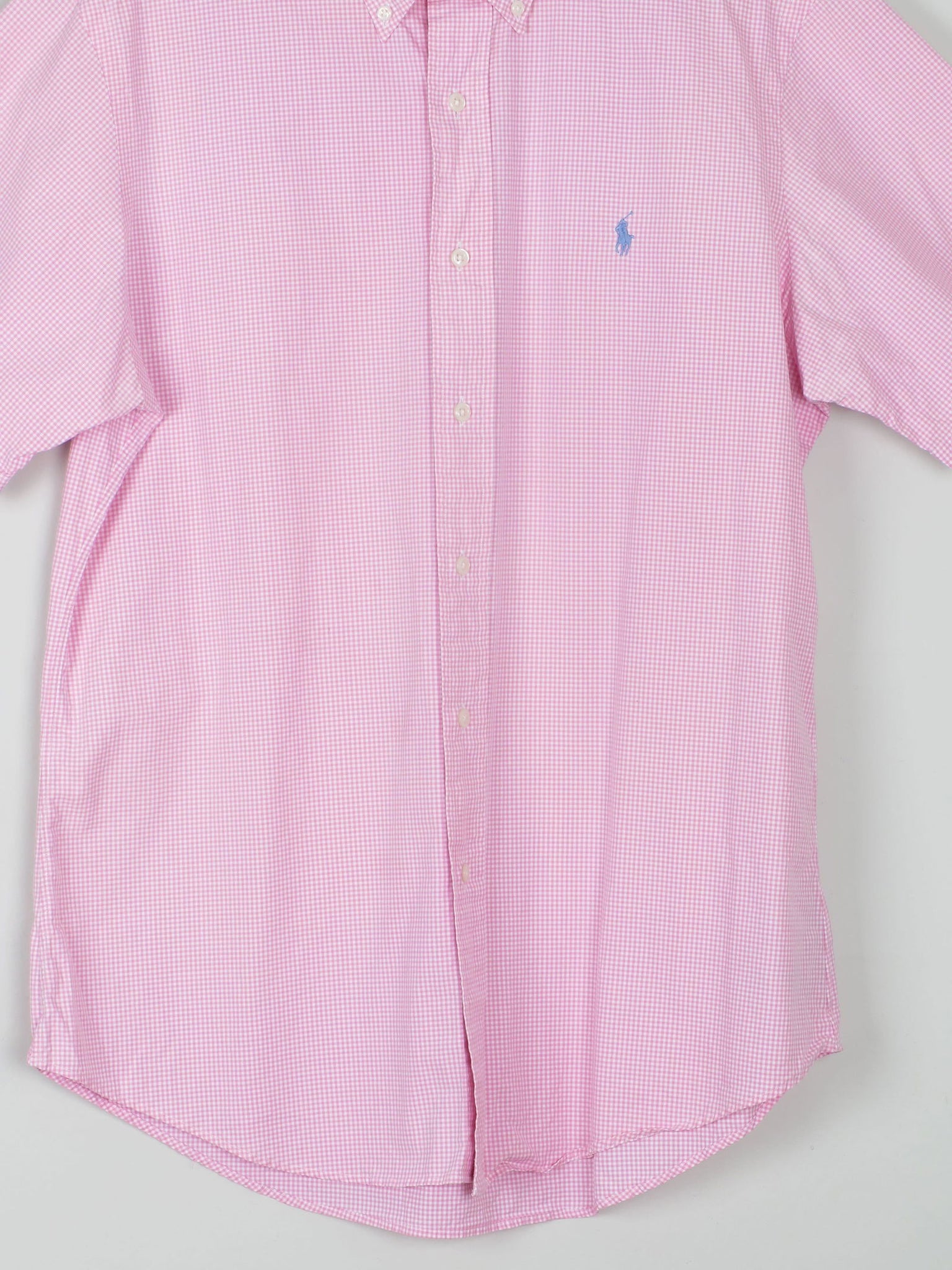 Men's Vintage Pink Check Ralph  Lauren Shirt L - The Harlequin
