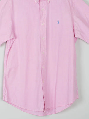 Men's Vintage Pink Check Ralph  Lauren Shirt L - The Harlequin