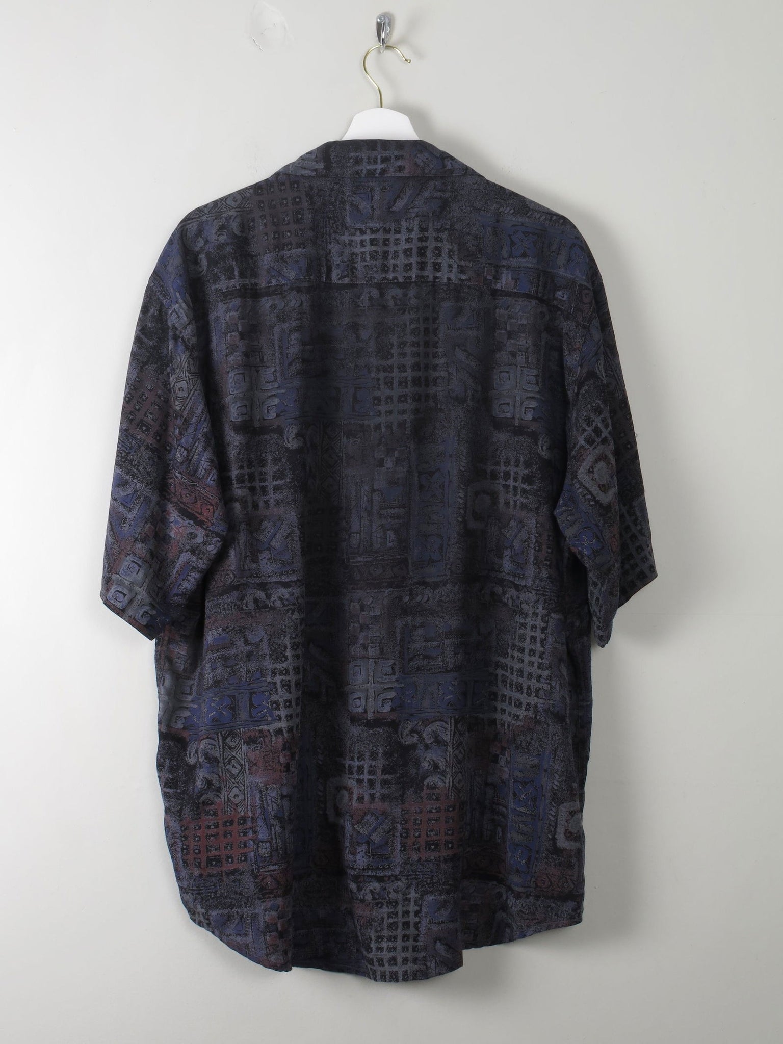 Men's Vintage Printed Shirt L - The Harlequin