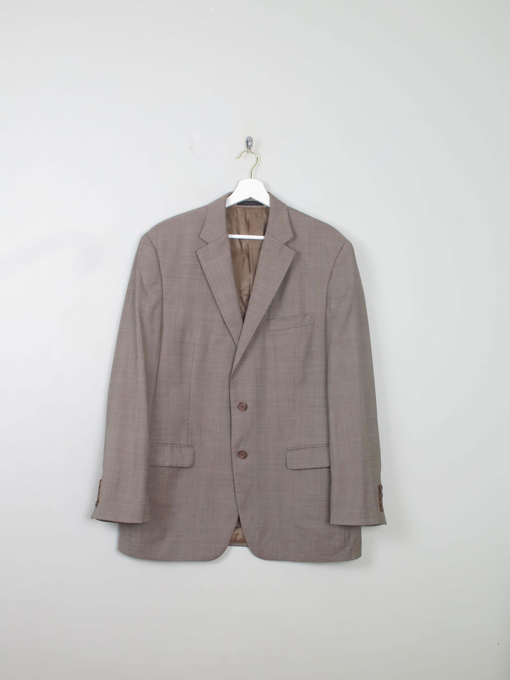 Men's Vintage Ralph Lauren Check Taupe Jacket L - The Harlequin