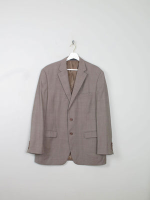 Men's Vintage Ralph Lauren Check Taupe Jacket L - The Harlequin