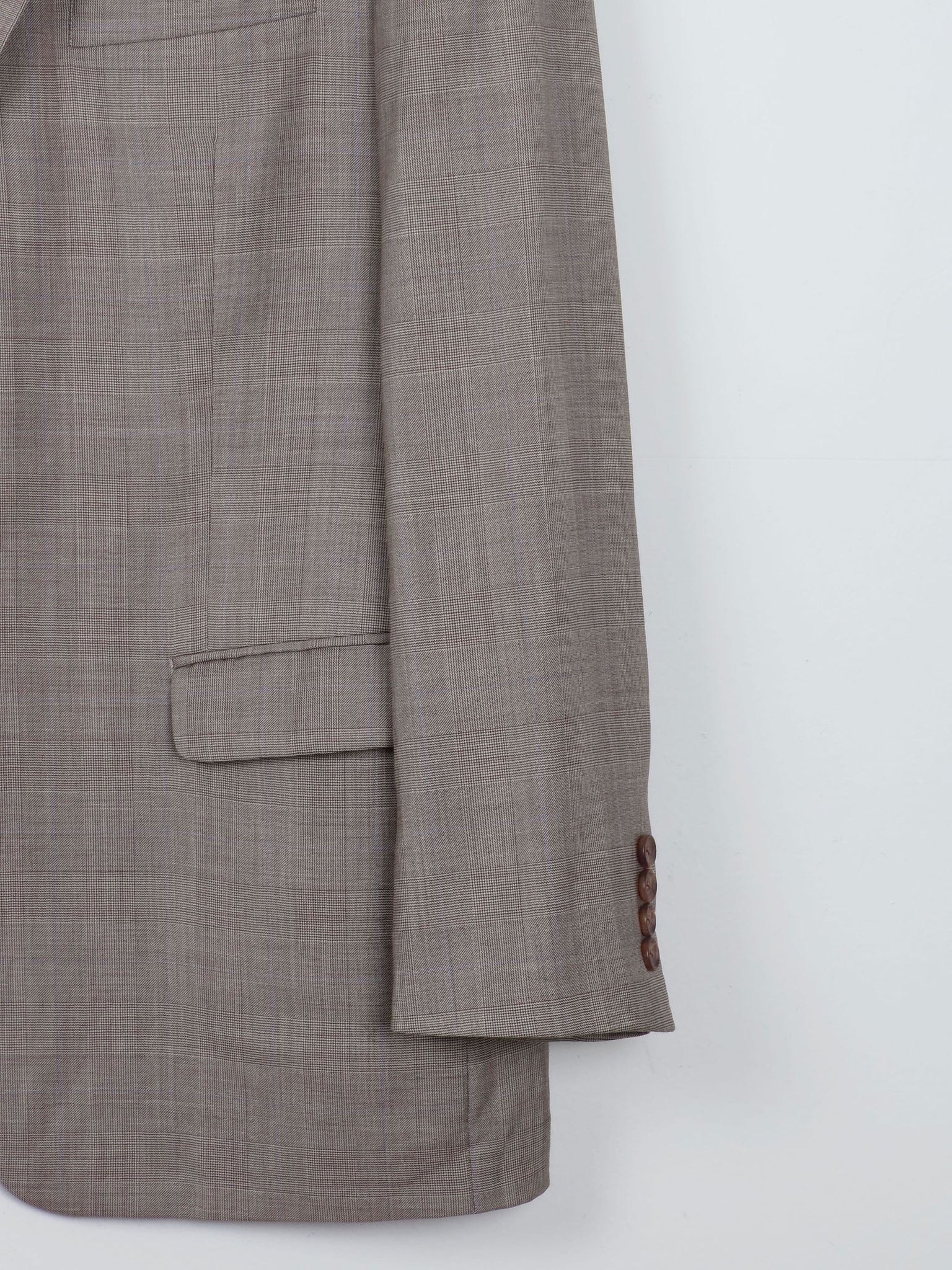 Men's Vintage Ralph Lauren Check Taupe Jacket L - The Harlequin